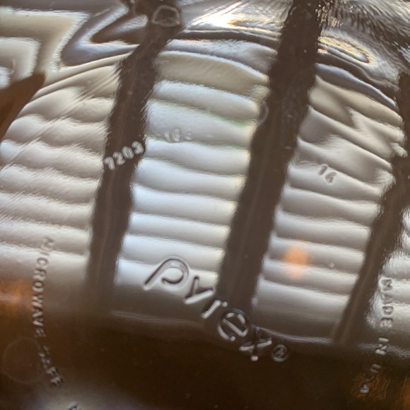 Vintage MCM Pyrex Blue Turquoise Seaglass Design Clear Glass Mixing Bowl - Picture 3 of 5